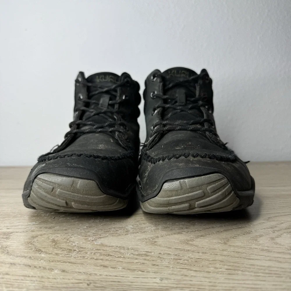 Kuru Quest Black Leather Plantar Fasciitis Chukka Boots Mens Size 10.5 M EU 42‎